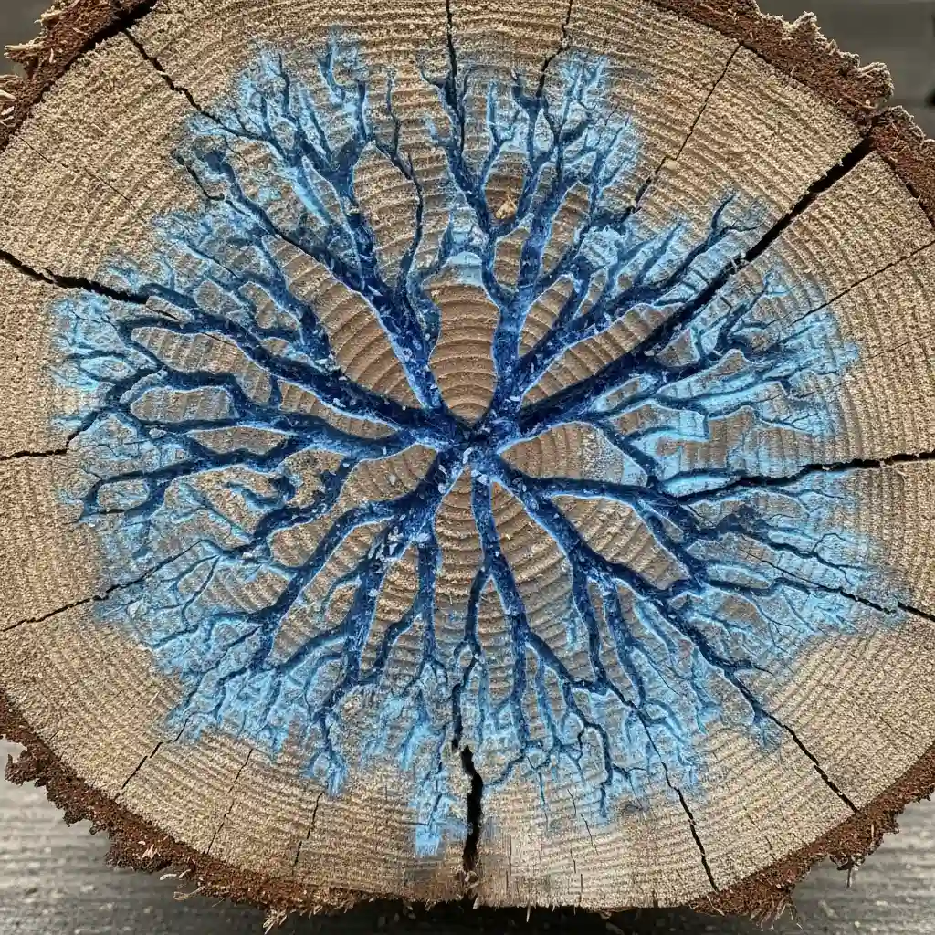 Diagram of insecticide dispersion in timber galleries