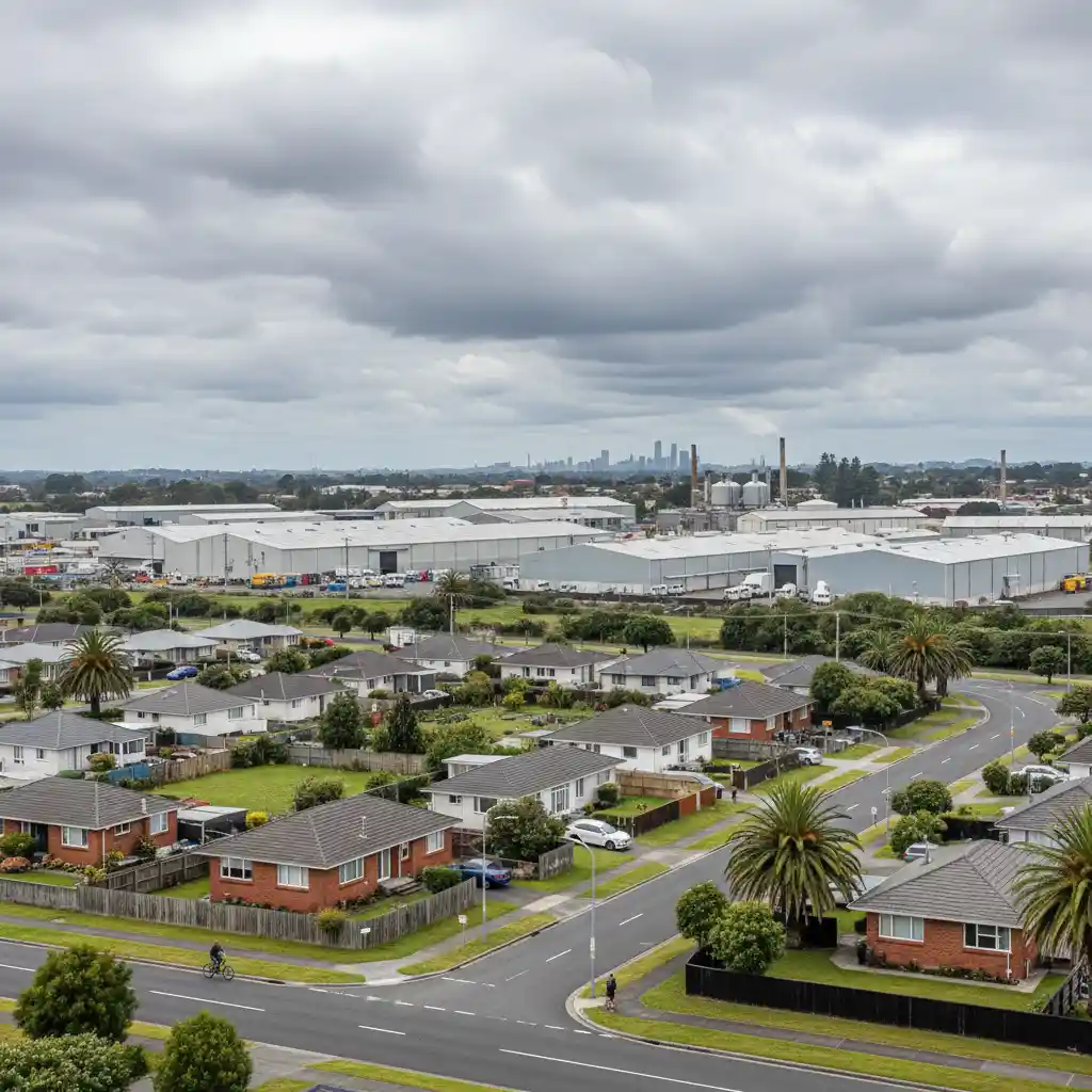 Manukau industrial and residential landscape conducive to rodent activity
