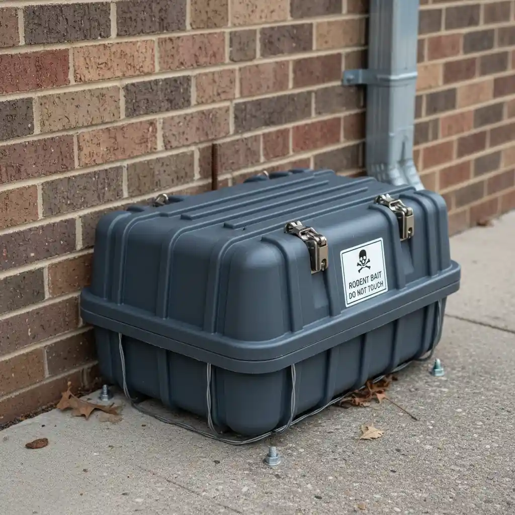 Secure tamper-resistant bait station for commercial rodent control