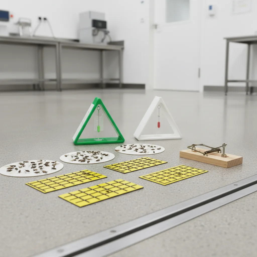 Various pest monitoring traps for early detection.