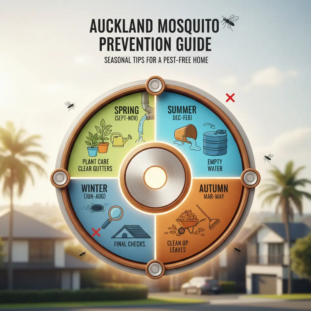 Seasonal mosquito prevention calendar for Auckland