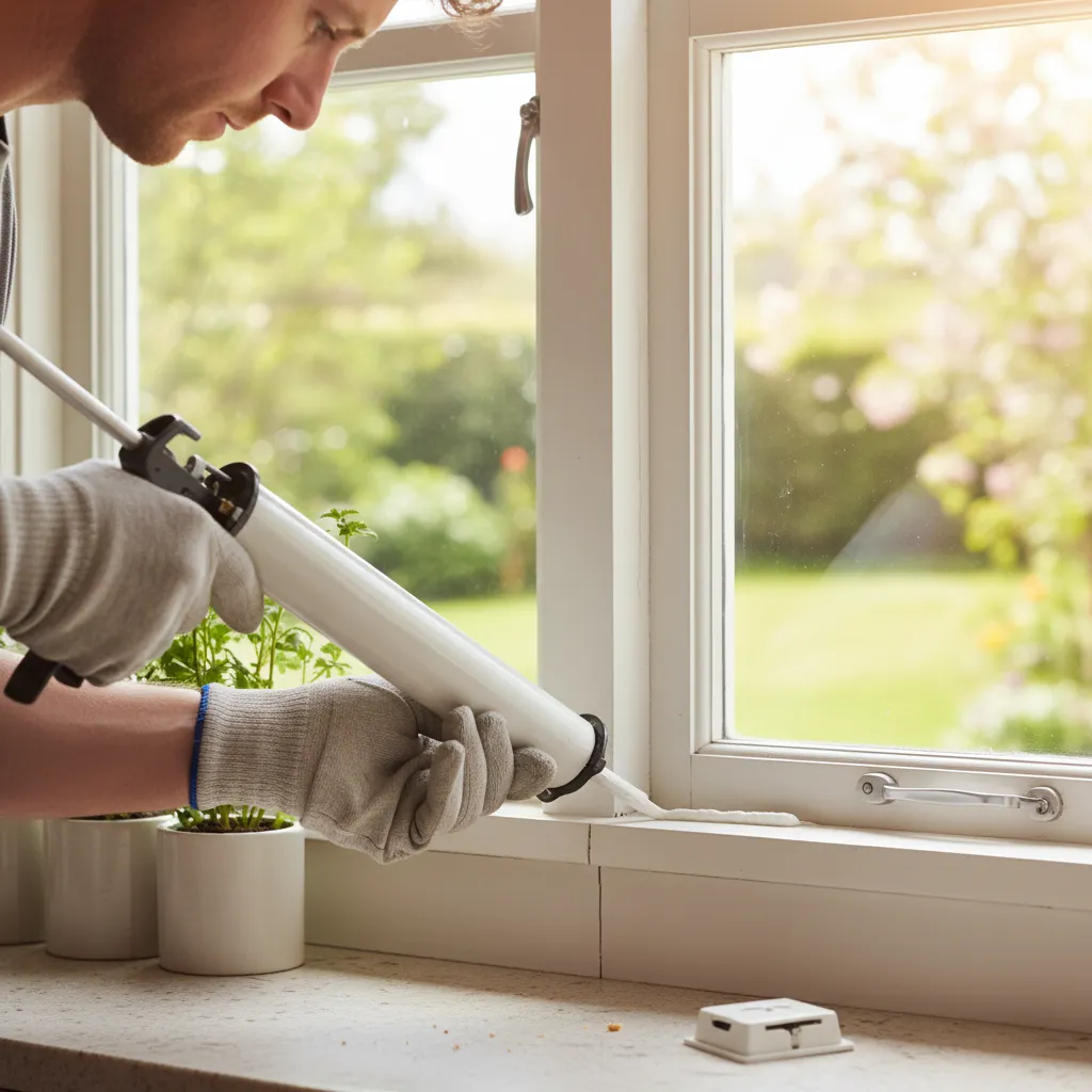 Sealing kitchen entry points to prevent ants
