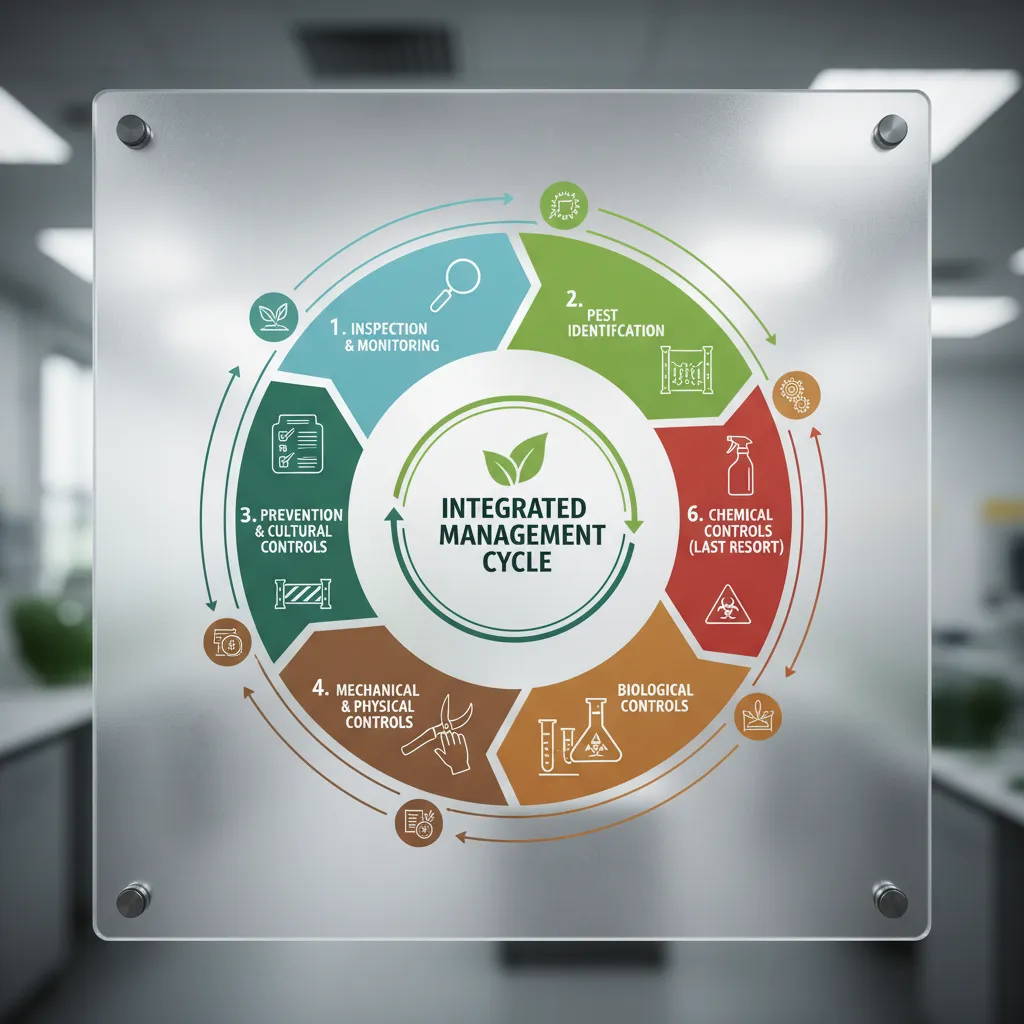 Integrated Pest Management (IPM) cycle infographic