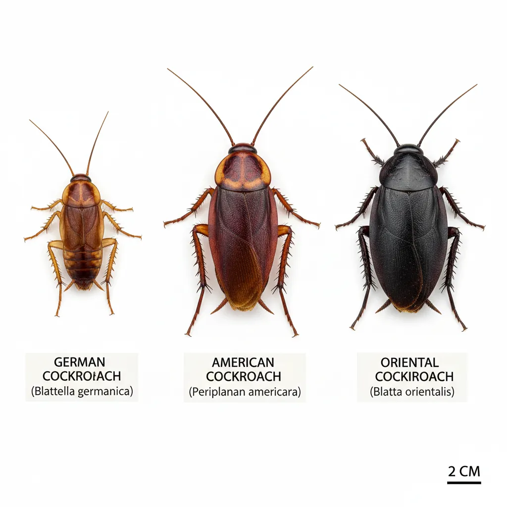 Cockroach Identification Guide for Auckland Homes Comparison of German, American, and Oriental Cockroaches