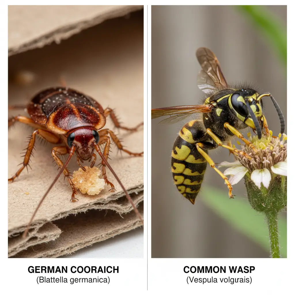 Seasonal Pest Threats in Auckland: A Comprehensive Guide Comparison of summer pests: German Cockroach and Wasp