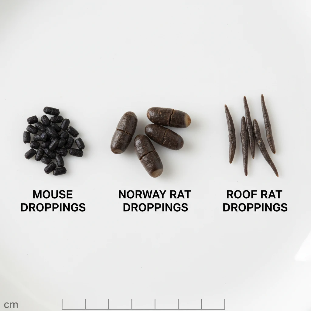 Key Signs of Rodent Infestation in Your Auckland Home Comparison of rat and mouse droppings for identification