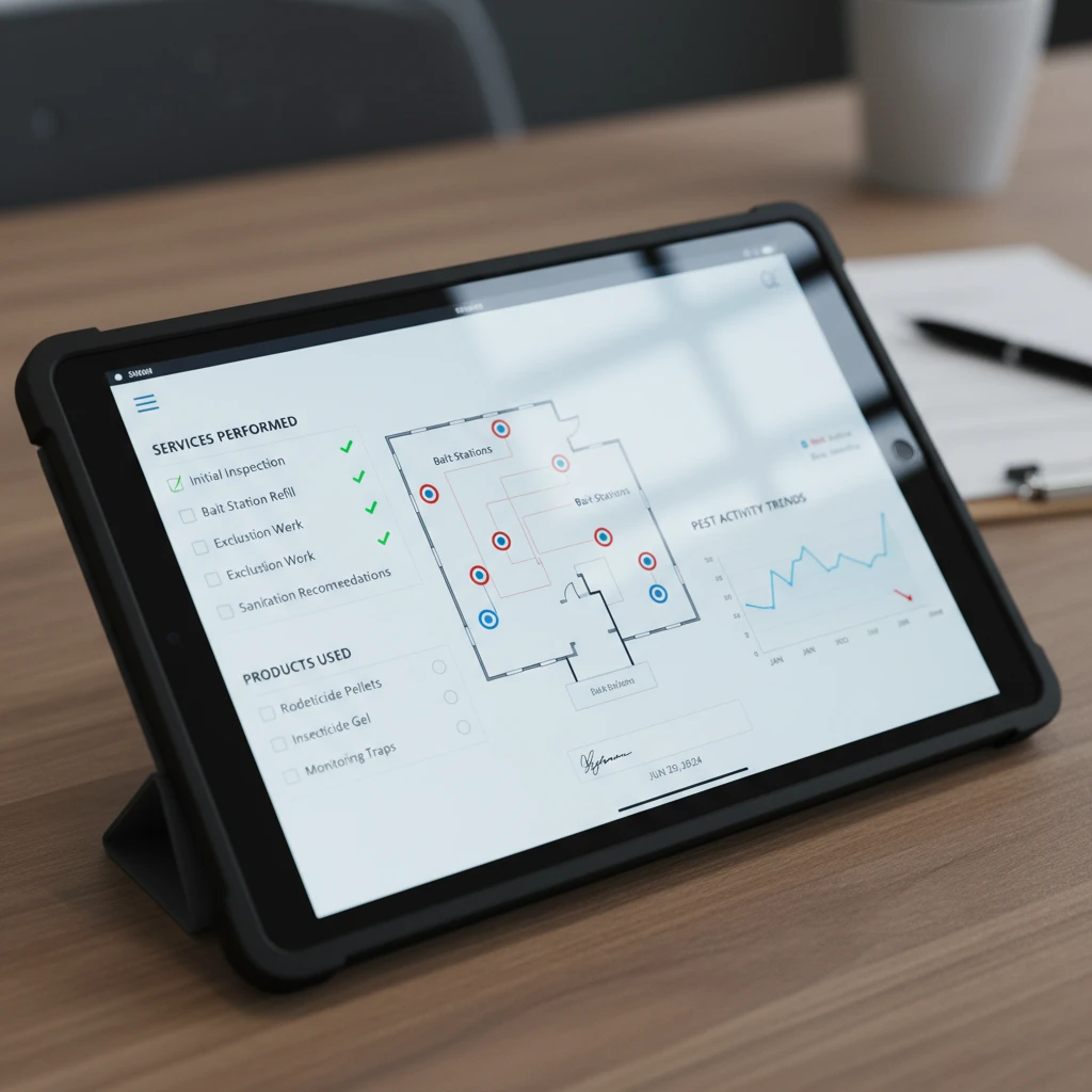 Digital pest control reporting and analytics