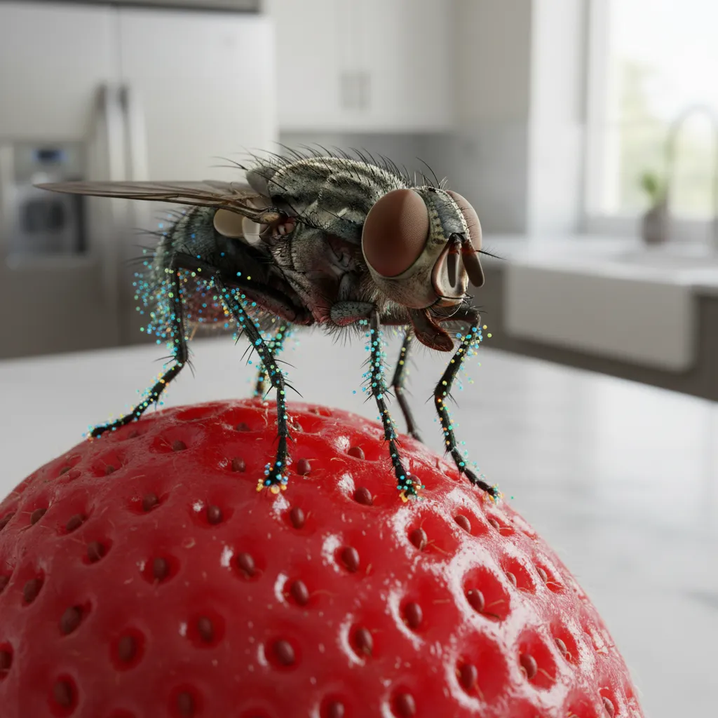House fly contaminating food in an Auckland kitchen