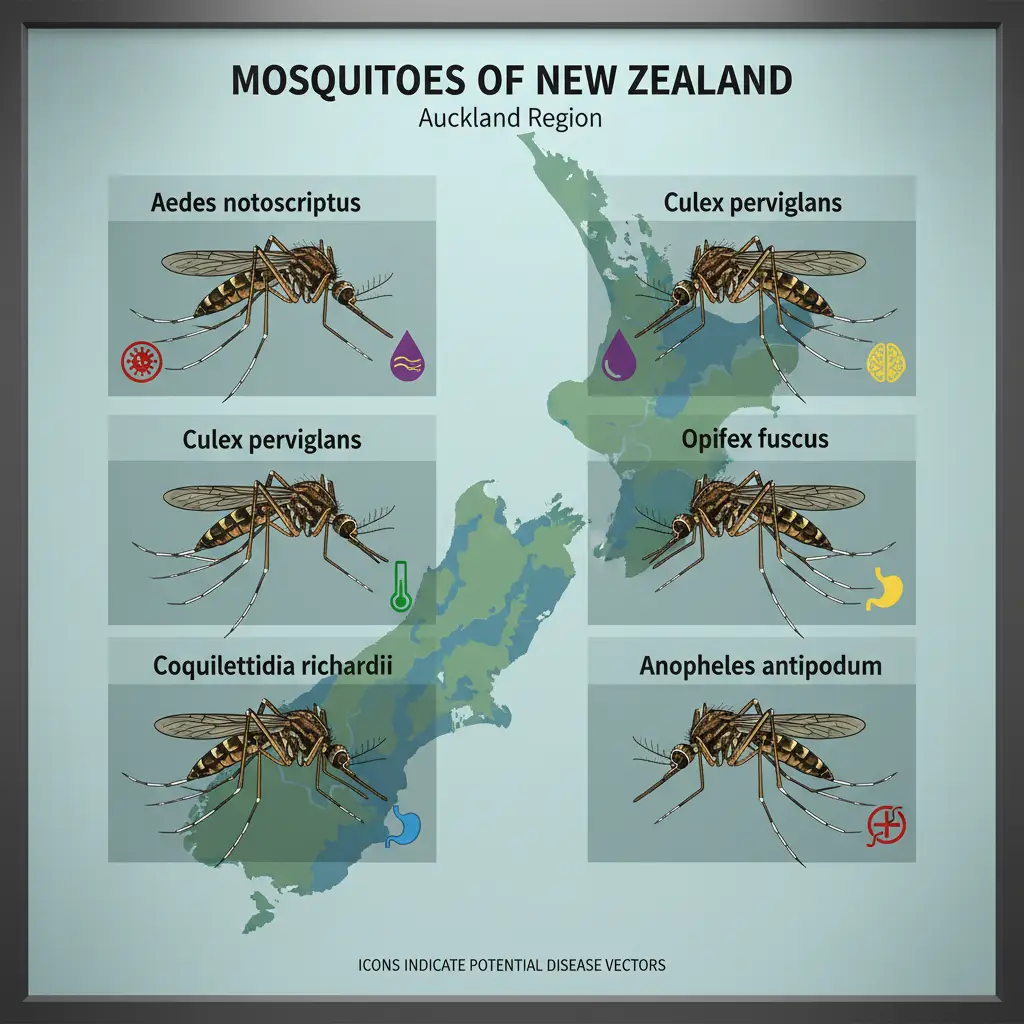 Common Mosquito Species and Their Potential Risks in Auckland