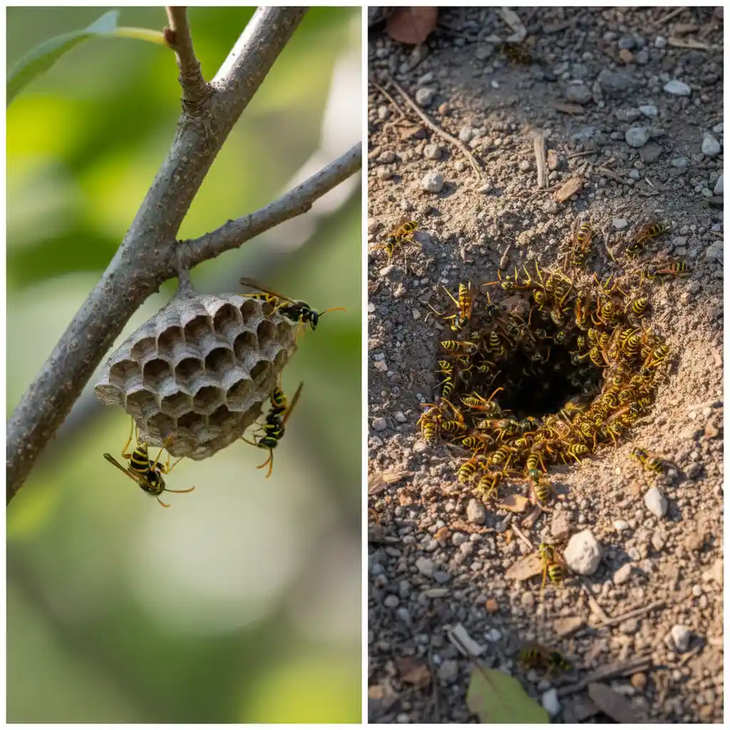 Comparison of wasp nest sizes