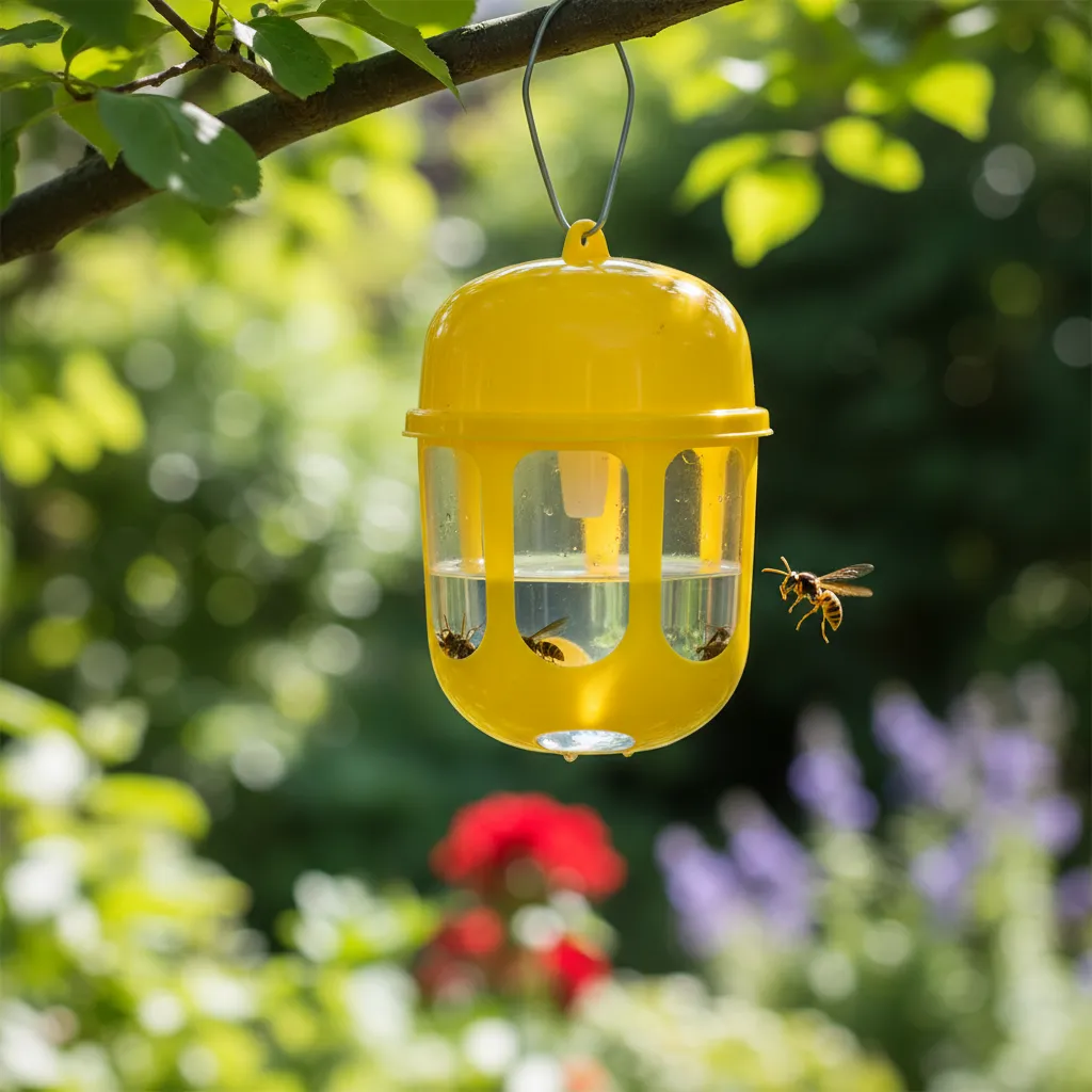Wasp trap in a garden