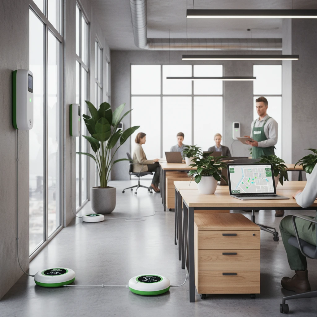Advanced smart pest monitoring traps in modern office