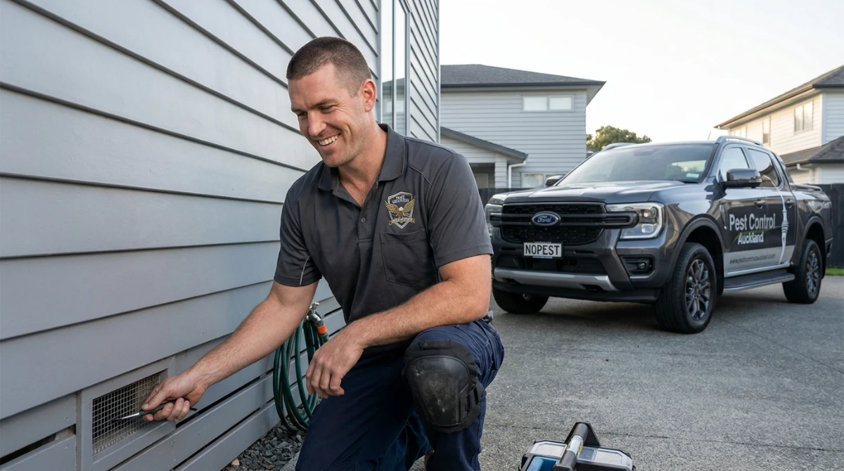 Auckland house undergoing professional mouse extermination