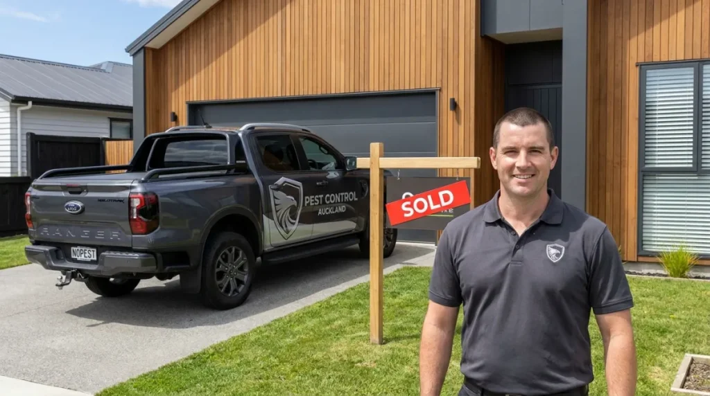 Auckland house with a sold sign