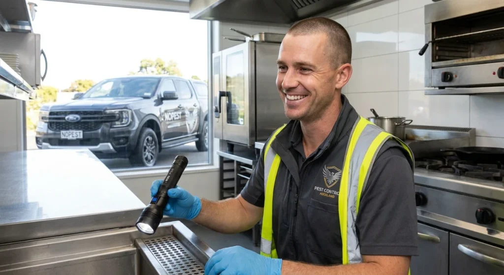 Certified Pest Control Technician in Auckland Commercial Kitchen