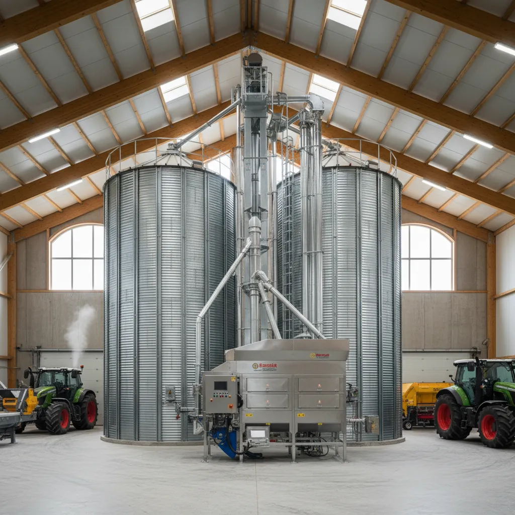 Clean agricultural grain silo protected from rodent infestations