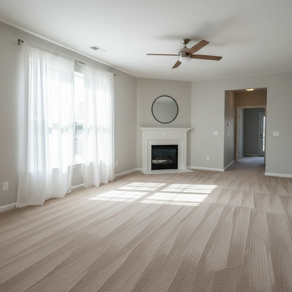 Clean empty rental property living room