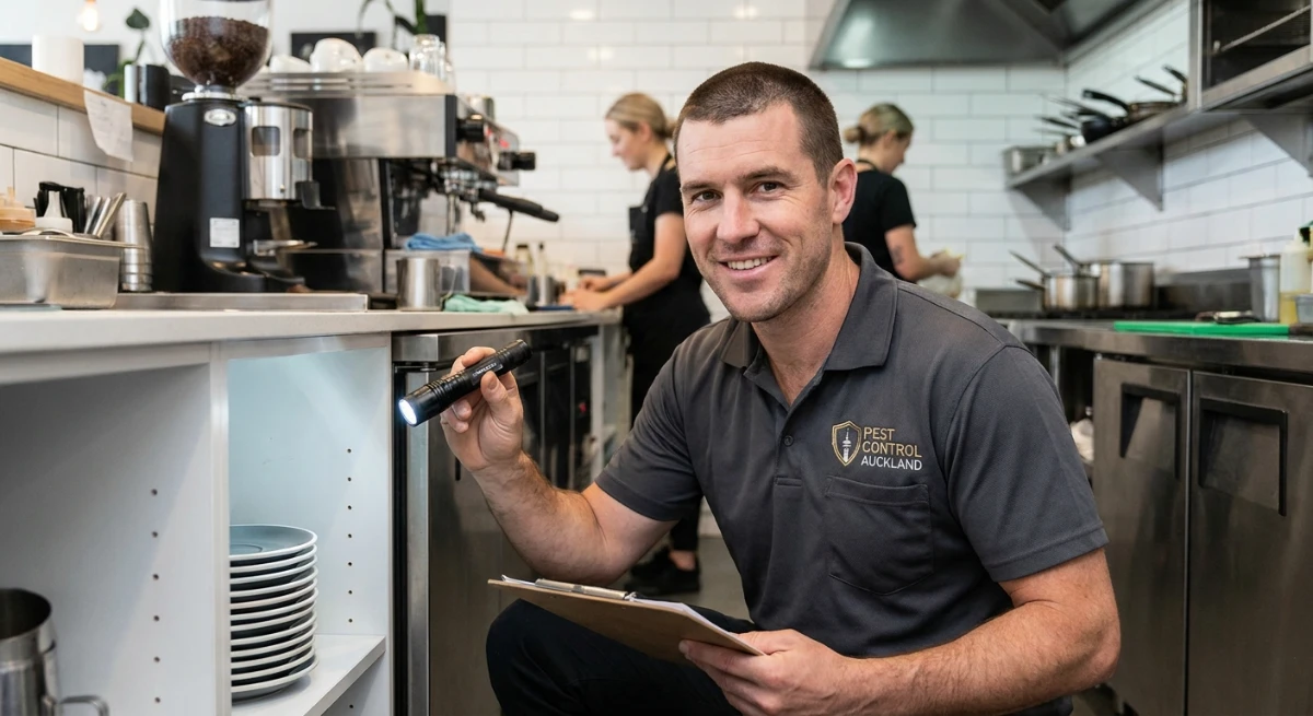 Commercial pest control Auckland cafe