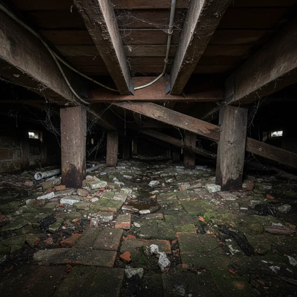 Damp Auckland subfloor vulnerable to borer