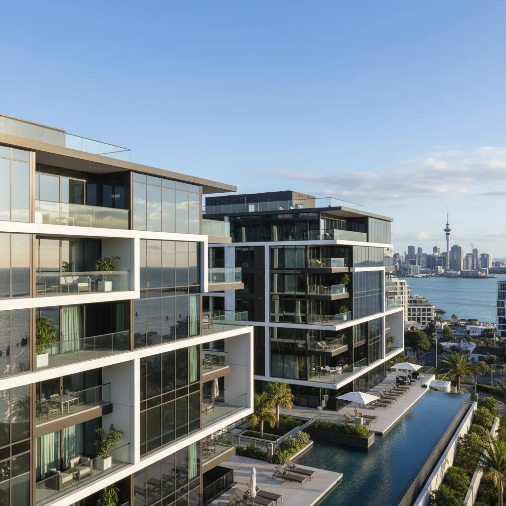 High-density luxury apartments in central Auckland