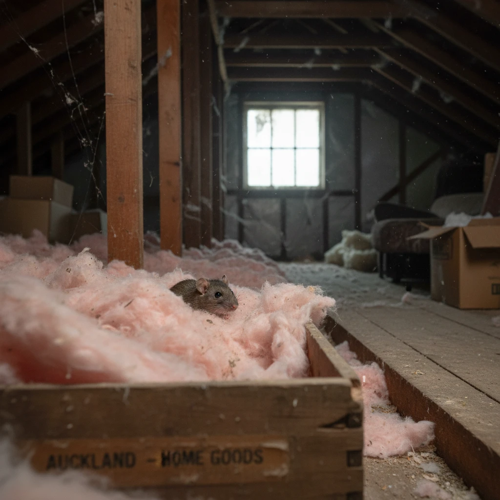 Professional rat inspection in Auckland attic space