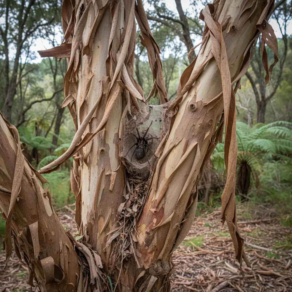Wattle tree in Auckland showing the natural habitat of Avondale spiders
