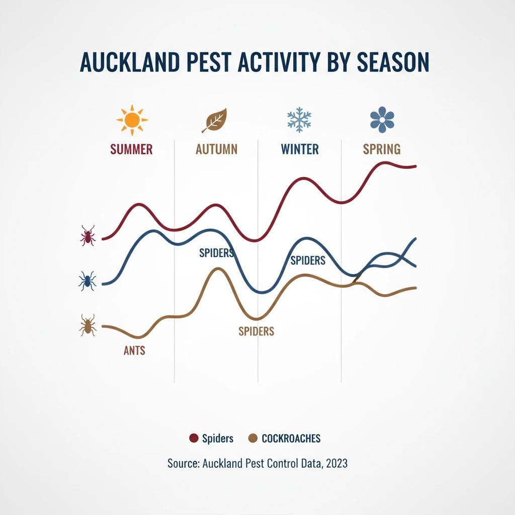Seasonal insect breeding cycles in Auckland chart