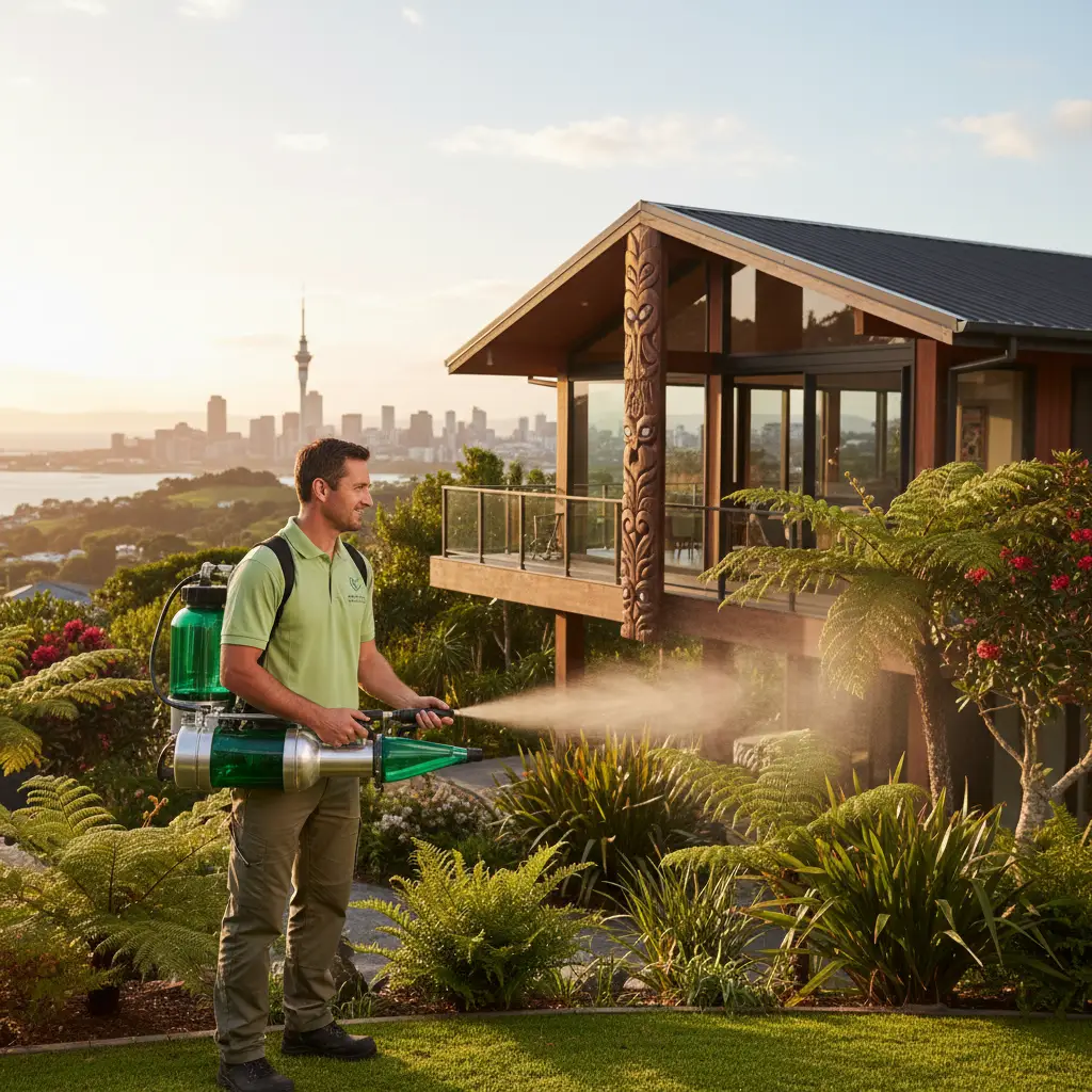 Eco-friendly exterior pest control spraying in Auckland