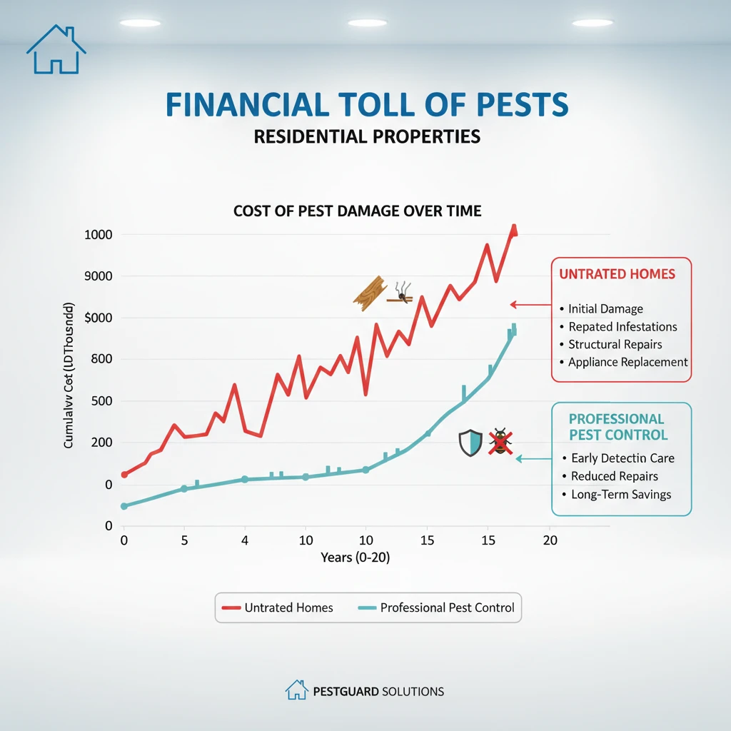 Chart showing financial impact of household pests