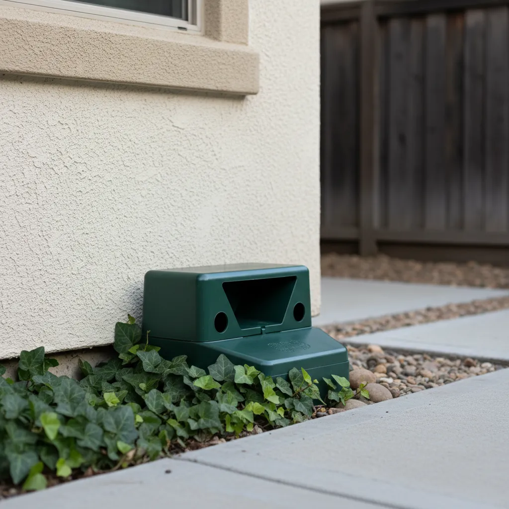 Pet safe rodent bait station residential pest control