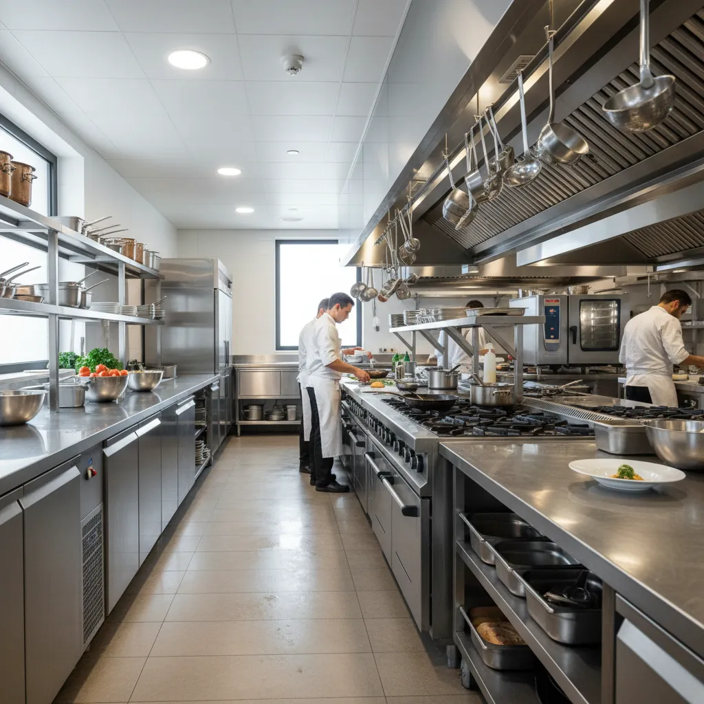 Clean commercial kitchen prepared for restaurant pest control north shore