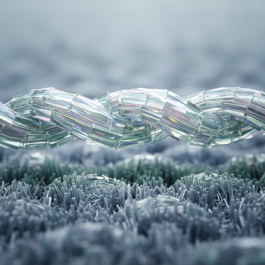 Microscopic view of carpet fibers during flea sanitisation