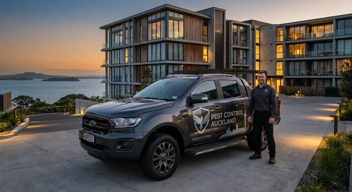 Modern North Shore apartment complex requiring strata pest management