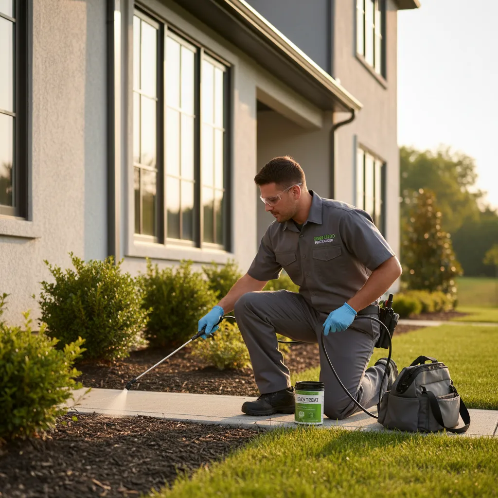 Professional pest control technician working in Remuera