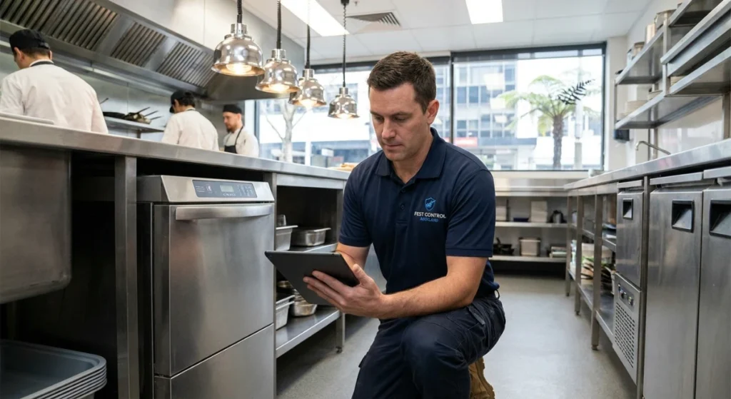 Professional restaurant pest control technician in Auckland