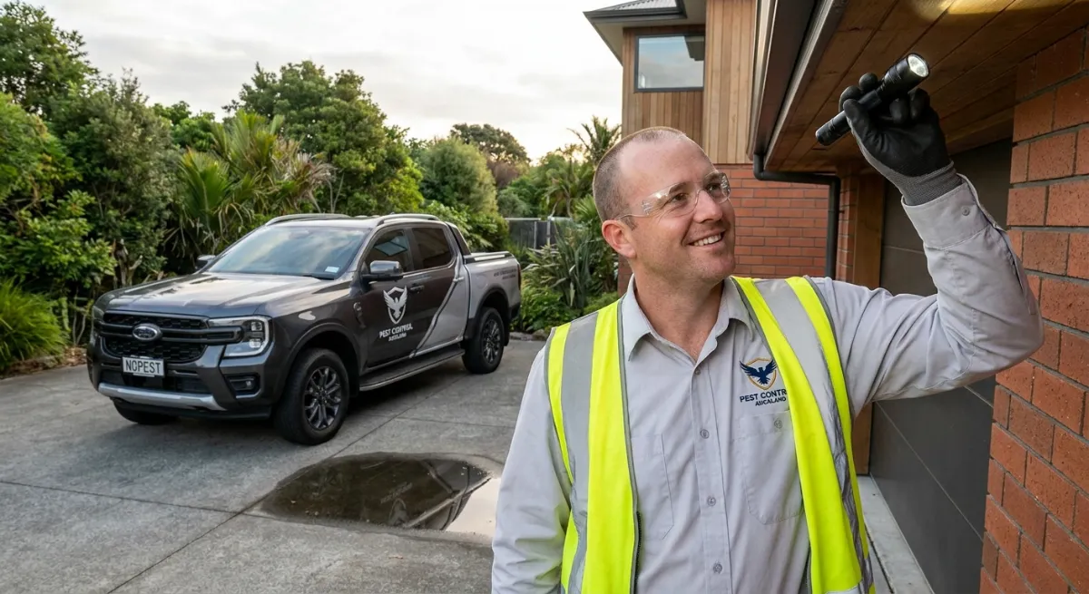 Professional technician conducting Residential Pest Control Henderson