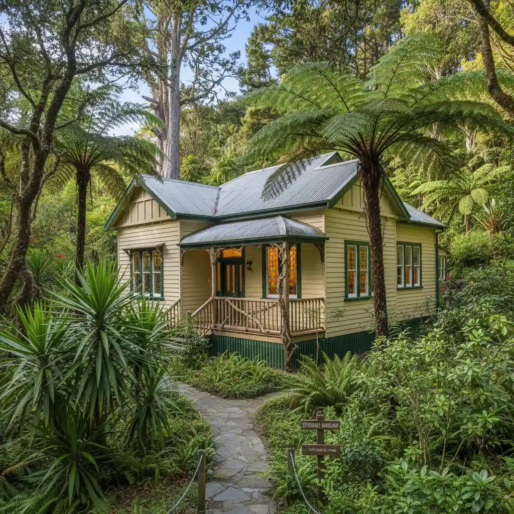 Restored Titirangi bungalow in native bush