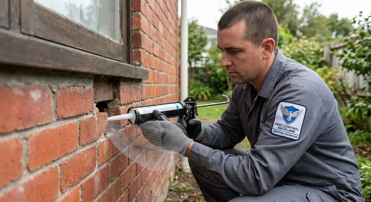 Sealing rodent entry points during pest management in West Auckland