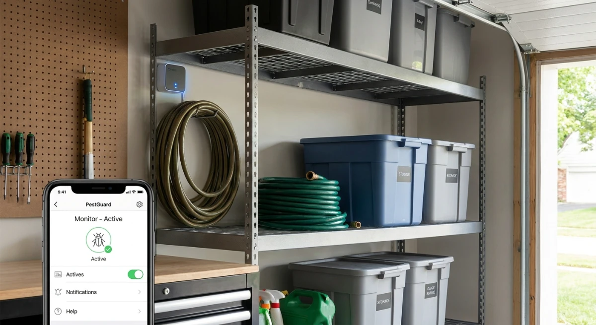 Smart pest monitoring station installed in an Auckland home