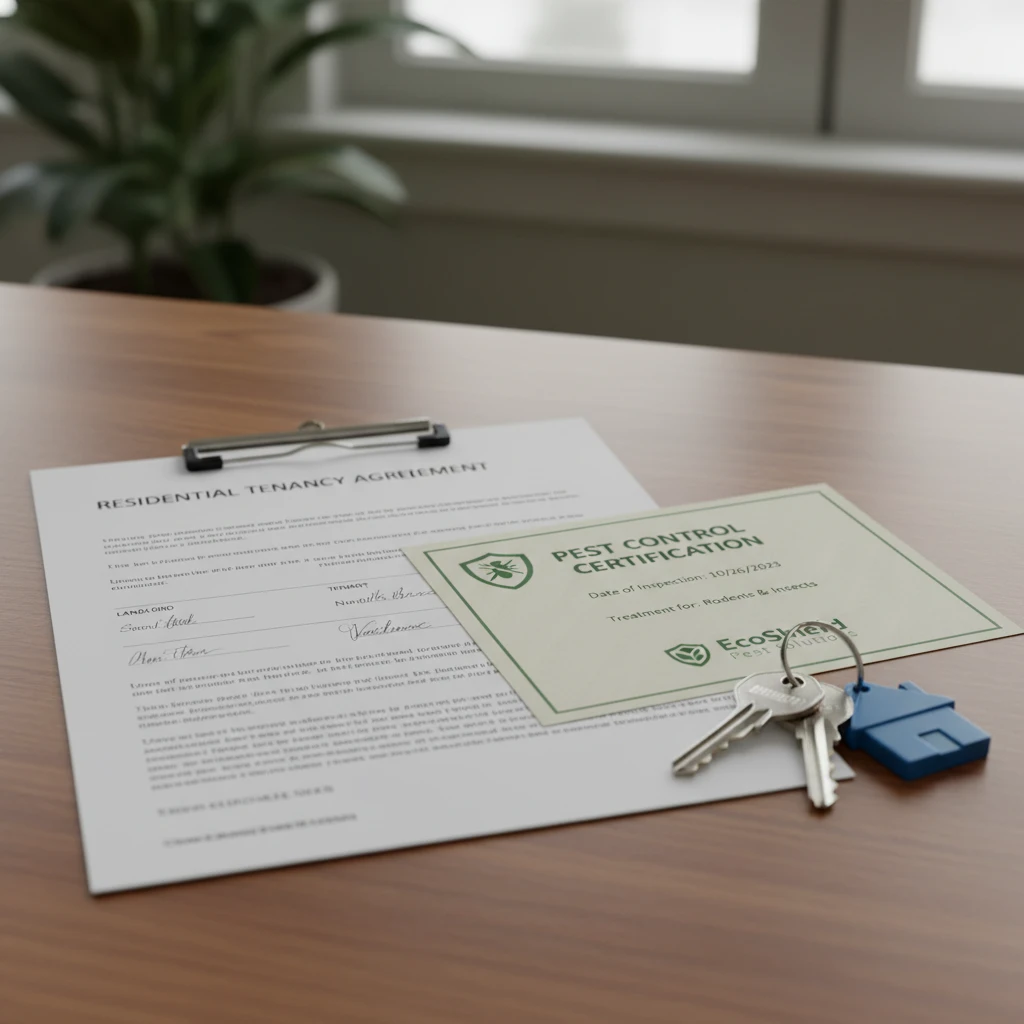 Tenancy agreement and pest control certificate