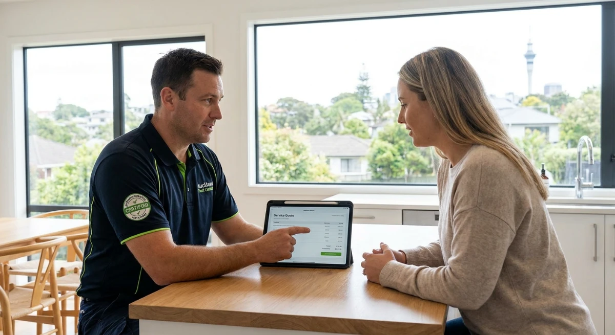 Transparent pest control pricing consultation